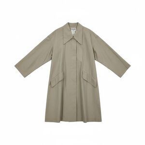 Chanel Boutique Vintage Silk Blend Beige Trench Coat wIth Belt 40 FR